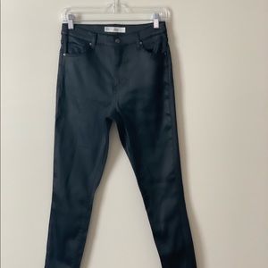 Black WET LOOK MOTO JEANS! TopShop